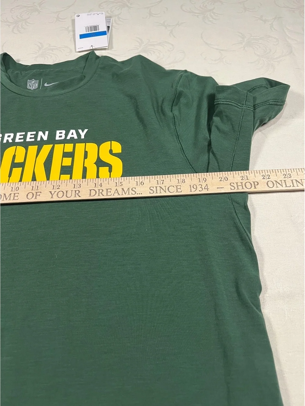 Nike Green Bay Packers Short Sleeve Performance Sideline Drifit Shirt Medium